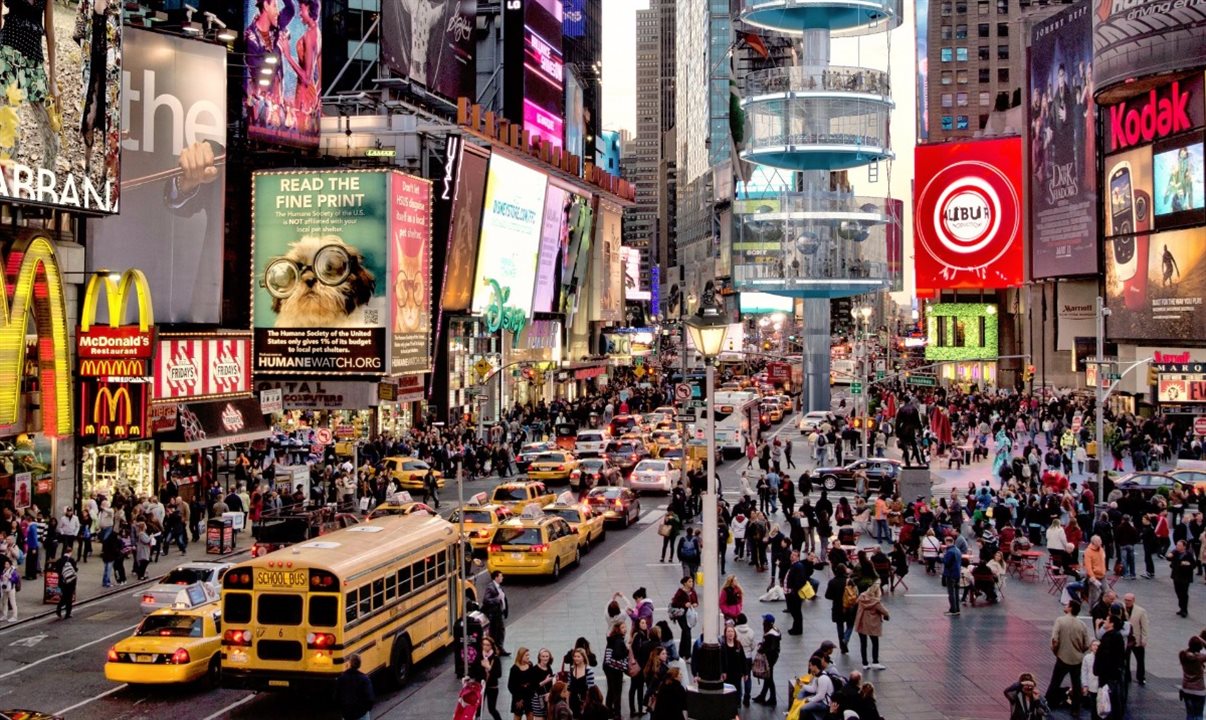Times Square, um dos pontos turísticos mais famosos do mundo