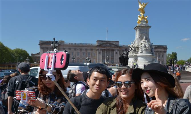 Turista,Selfie,Pau de selfie,Chinês,Turista chinês