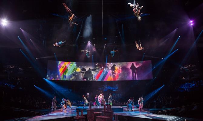 Espetáculo Love, do Cirque du Soleil, em Las Vegas