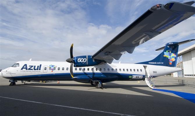 A Azul utilizará a maior parte de sua frota para realizar os voos extras, incluindo os aviões modelo ATR 72-600, de 70 lugares