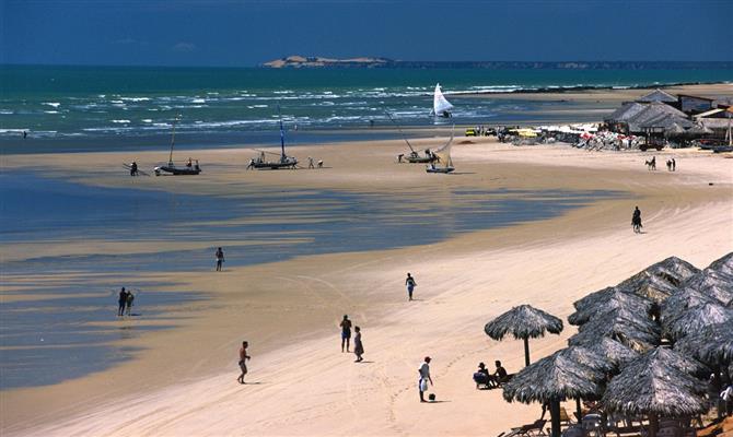 A praia de Canoa Quebrada, em Fortaleza