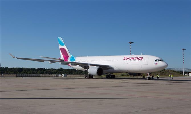 Avião da Eurowings, pertencente ao grupo Lufthansa