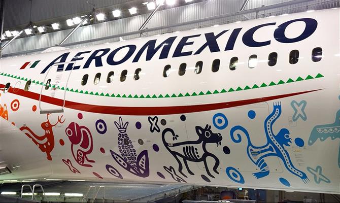 Pintura especial de B797-9 Dreamliner da Aeromexico