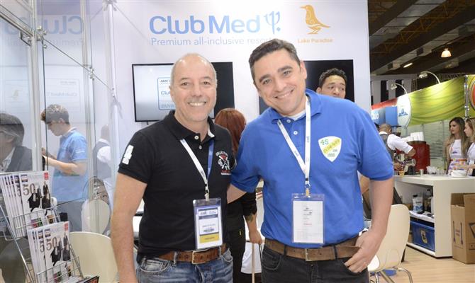 Marco Oliva e Rene Cardoso, do Club Med, um dos patrocinadores do Estande PANROTAS nesta 44ª Abav