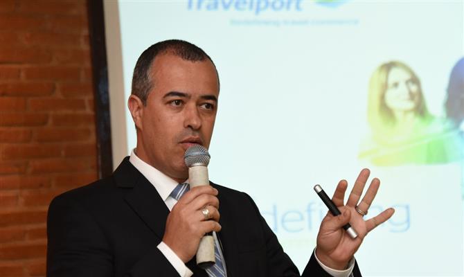 Luis Carlos Vargas, country manager da Travelport no Brasil, explicou o funcionamento do My PNR aos presentes na Convenção Aviesp