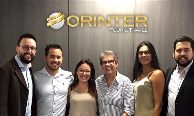 Roberto Sanches, Rodrigo Okama, Livia Cavatão, Ana Maria Berto, Mariana Souza e Vinicius Chagas, da Orinter