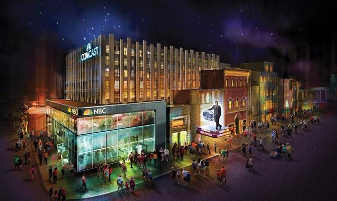 Projeto da fachada da nova atração da Universal Orlando, estrelando Jimmy Fallon