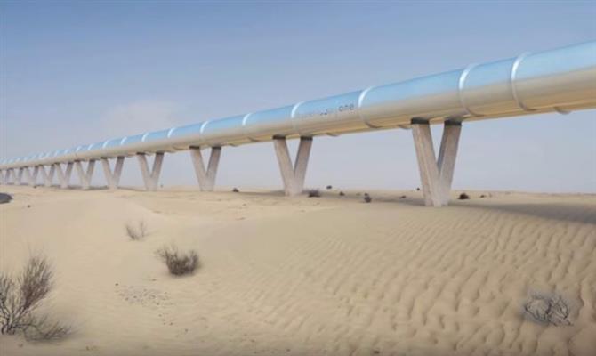 Simulação do Hyperloop One em 2020