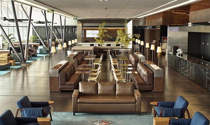 O Plaza Premium Lounge, no London Heathrow