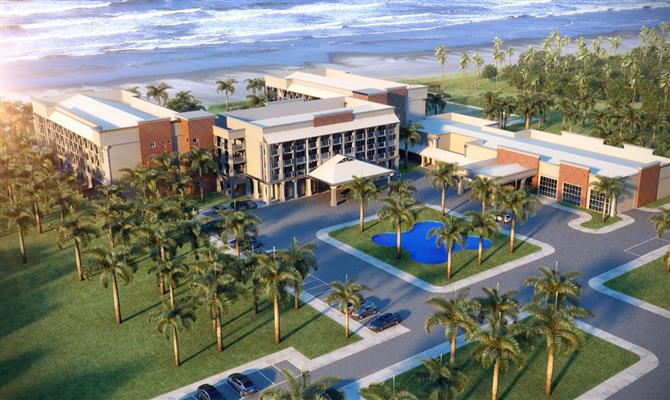 Projeção do futuro Prodigy Beach Resort Maceió, que tem inauguração programada para 2018