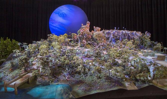 Maquete do parque de Avatar no Walt Disney World, o Pandora - The World of Avatar