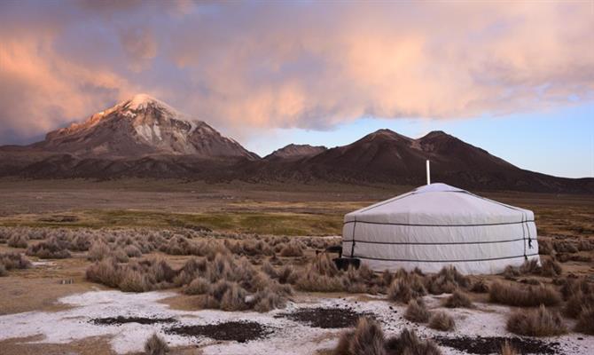 Tenda Yurt, nos andes Bolivianos.