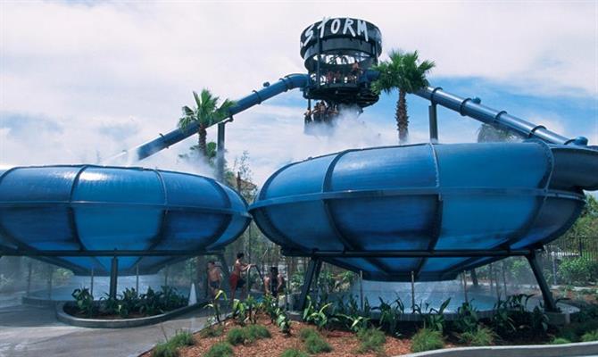 Uma das atrações do parque aquático de Orlando