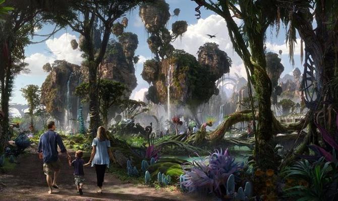 Uma prévia de como será Pandora: o mundo de Avatar