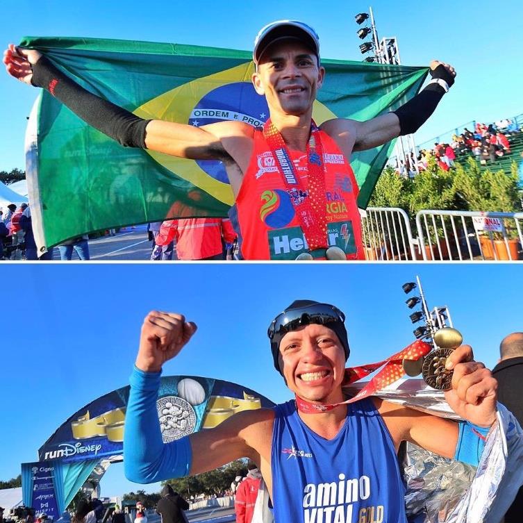 Disney Marathon: Fredison Costa, em primeiro, e Vanilson Neves em segundo. Brasil na cabeça