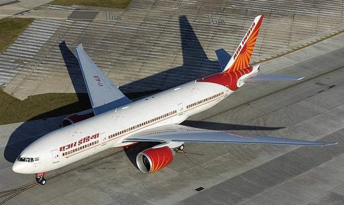 Governo da Índia já trabalha no processo de privatização da maior companhia aérea do país