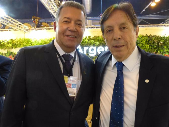 Alexandre Sampaio e o presidente da CAT e da Cetur da América do Sul, Oscar Ghezzi