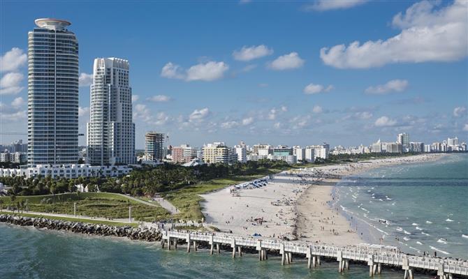 A cidade de Miami está entre as mais visitadas na Flórida