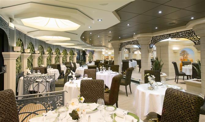 Restaurante exclusivo para os hóspedes Yacht Club