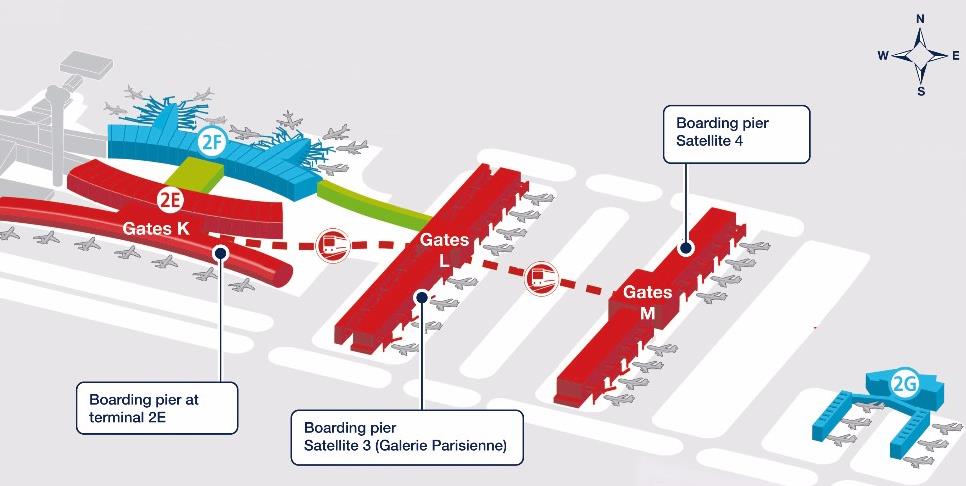 As diferentes áreas do hub da Air France no CDG