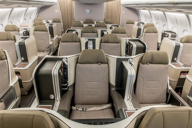 Nova cabine de passageiros do A330 Tap 