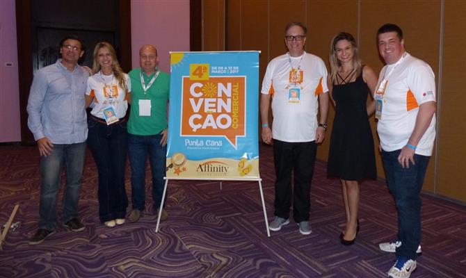 Bruno Gagliano (WTA), Valéria Pereira (Affinity), Renato Lyra (Sompo Seguros), José Carlos de Menezes (Affinity), Iris Neris (Sompo Seguros) e Carlos Gevared (Affinity)