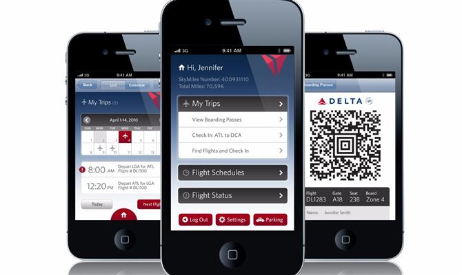Aplicativo da Delta passou a permitir check-in automático pelo app em outubro