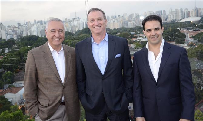 O brasileiro Luiz Ambar, do Sabre Travel Network, o americano David Meltzer e o mexicano Salim Arkuch, ambos do Sabre Hospitality Solutions