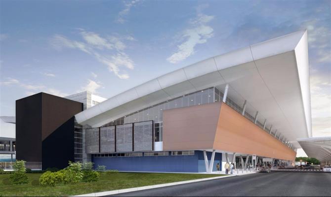 Projeção em 3D de como o aeroporto ficará ao término da reforma