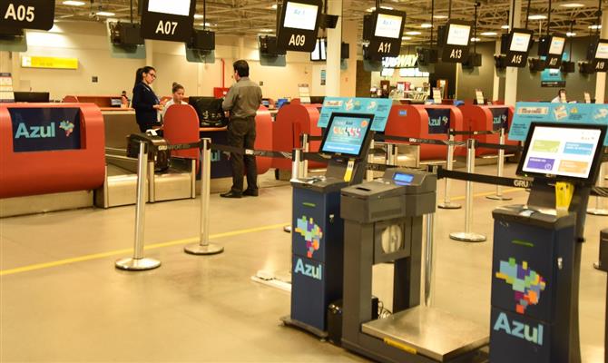 As admissões são frutos da expansão da Azul no aeroporto de Guarulhos, São Paulo
