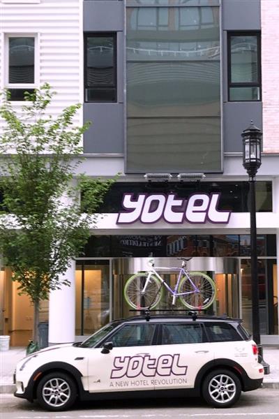 Fachada do Yotel, em Boston, que abrirá em julho