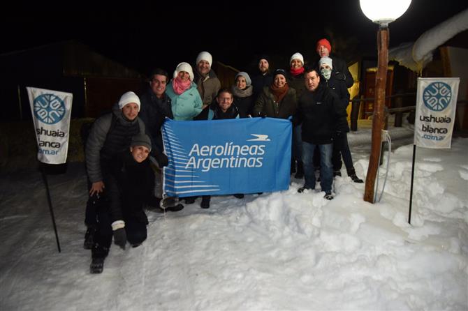 Muito frio e muita alegria em Ushuaia