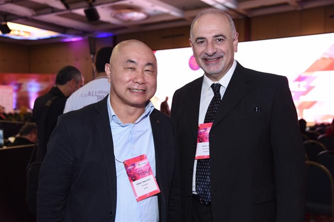 Anna Paula Cesari (WTC Events Center) e Eric Boulanger (Rio CVB)