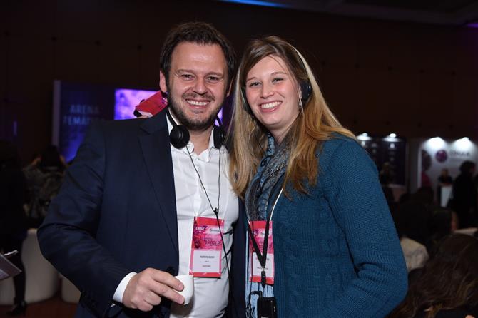 Anna Paula Cesari (WTC Events Center) e Eric Boulanger (Rio CVB)
