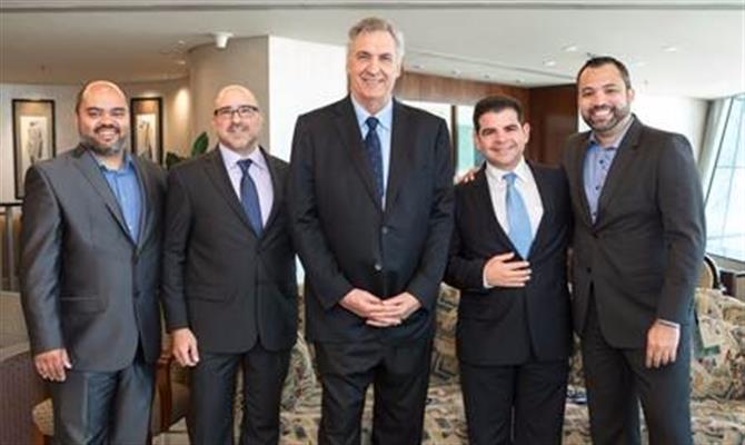 Humberto Machado (Avipam), Eduardo Accame (SAP Concur), Fernando Slomp (Avipam), Haig Hanessian (SAP Concur) e Peterson Prado (Avipam)