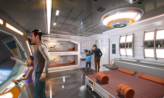 Quarto do hotel tematizado de Star Wars, que será aberto em Disney World