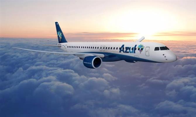 Nova rota fixa da Azul será operada por aeronaves Embraer