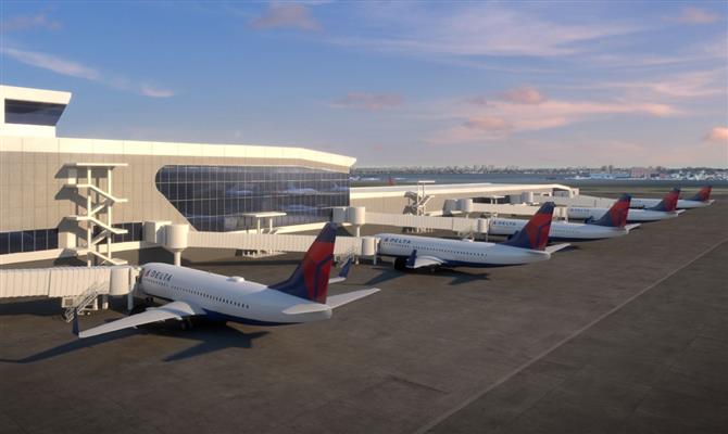 Novo espaço abrigará toda a frota da Delta no Aeroporto de La Guardia, em Nova York