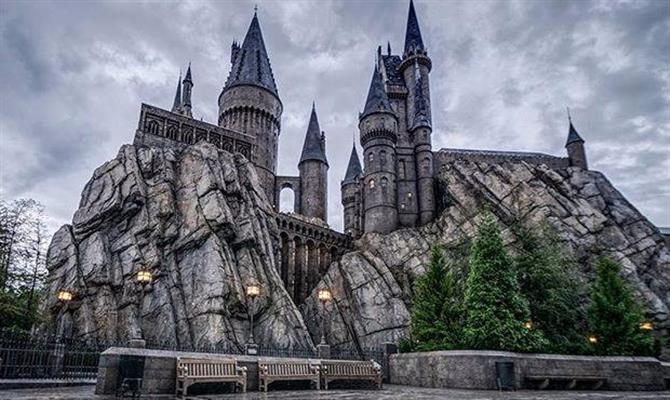 A área deadicada ao mundo de Hogwarts no Universal Islands of Adventure