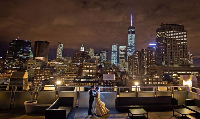 A vista do Tribeca Rooftop para Nova York é impressionante
