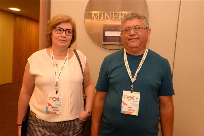 Artur Andrade, da PANROTAS, Airton Cabral Jr., da secretaria de Turismo de Fortaleza, e Jackey Guimarães, da Costa Verde Turismo