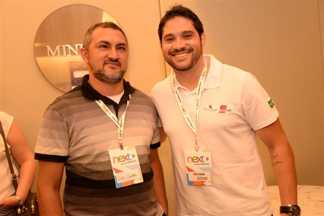 Artur Andrade, da PANROTAS, Airton Cabral Jr., da secretaria de Turismo de Fortaleza, e Jackey Guimarães, da Costa Verde Turismo