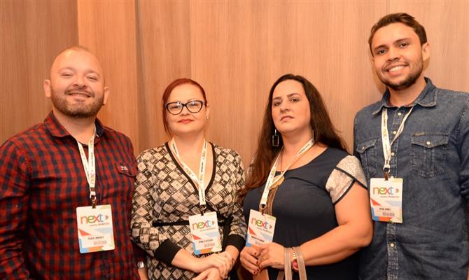 Ernani Silva, da Ernanitur, Erick Vasconcelos, da Secretaria de Turismo de Fortaleza, Guillermo Alcorta, da PANROTAS, e Rodrigo Pereira, também da Secretaria de Turismo de Fortaleza