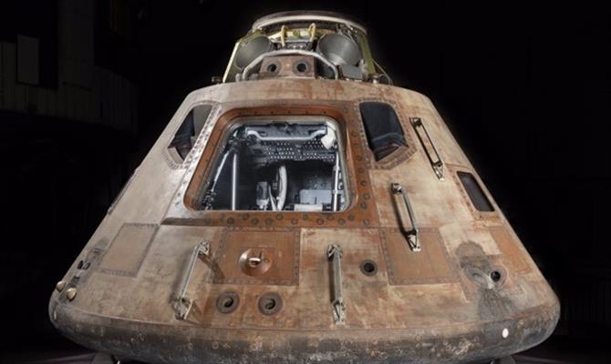 A Apollo 11, nave usada na histórica chegada do homem à lua, estará em exposição