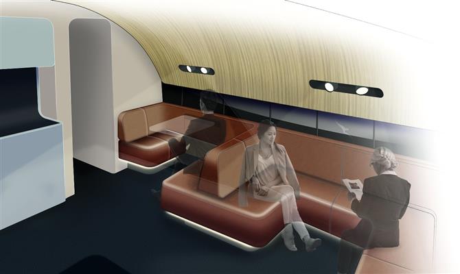 Lounge da classe executiva do A380 será ampliada