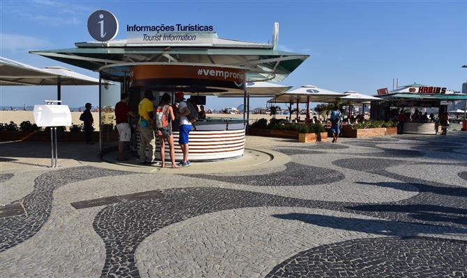 Posto de atendimento a turistas localizado em Copacabana