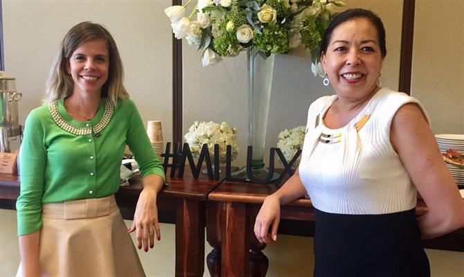 Isabela Felitti e Kei Kaneda, diretora de Contas de luxo da Marriott International no México