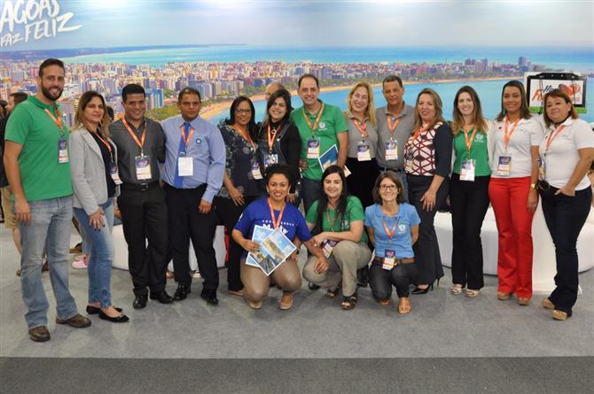 A comitiva de Alagoas reunida no evento B2C da Flytour