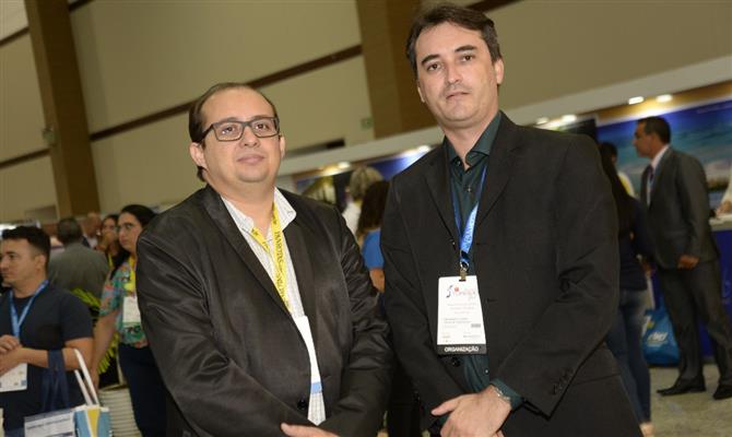 Marcus Abrantes, do Hotel Manaíra e organizador do Fórum de Gestão de Viagens Corporativas, e Ferdinando Lucena, do Centro de Convenções de João Pessoa e CVB local