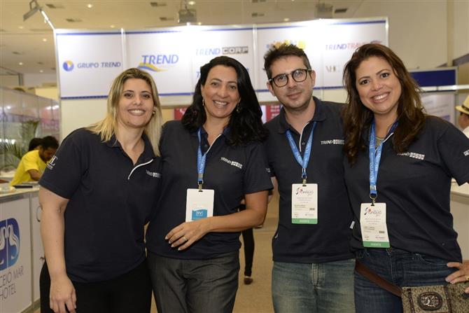 Rosangela Medina, Cristiane Jayme, Marcus Campos e Rebeca Ferreira, da Trend Operadora